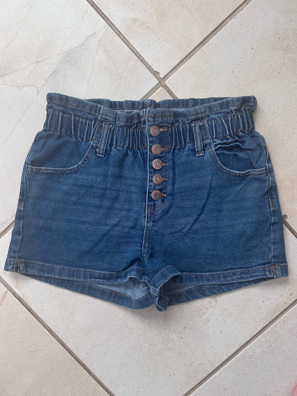wild fable blue denim paper bag shorts